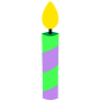 Candle Green & Purple